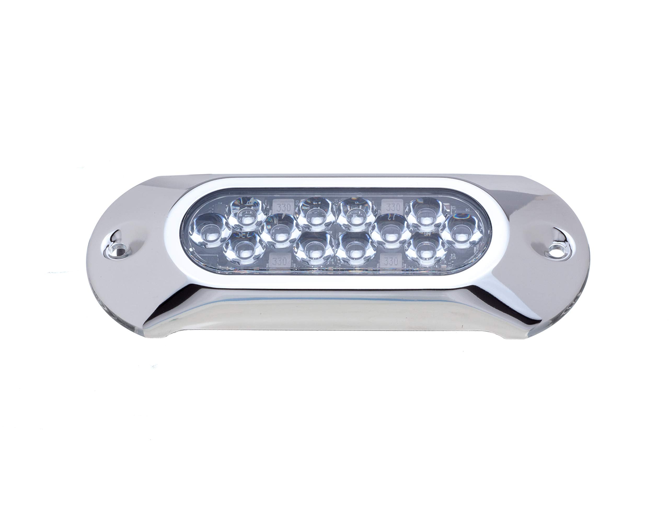 Attwood 65UW12B-7 Lightarmor Ultra-Bright 12-LED 1,650 Lumen Underwater Light, Sapphire Blue