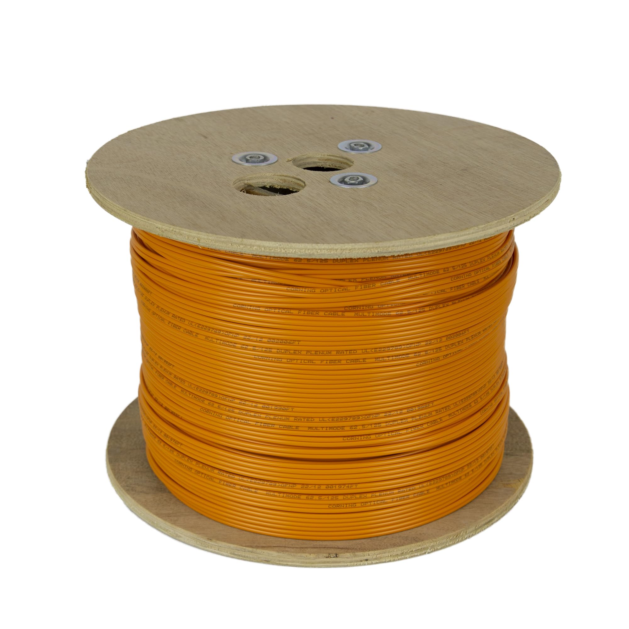 CableWholesale 2 Strand Fiber Optic Cable, Multimode, Orange, 1000ft Spool