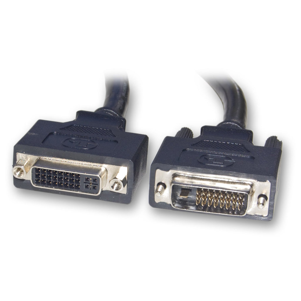 CableWholesale 6 Feet DVI-D Dual Link Extension Cable, Black, DVI-D Male to DVI-D Female, 2 Meter, 28 AWG, 2560 x 1600, DVI-D Cable, Computer Monitor, Projector, HDTV Cable