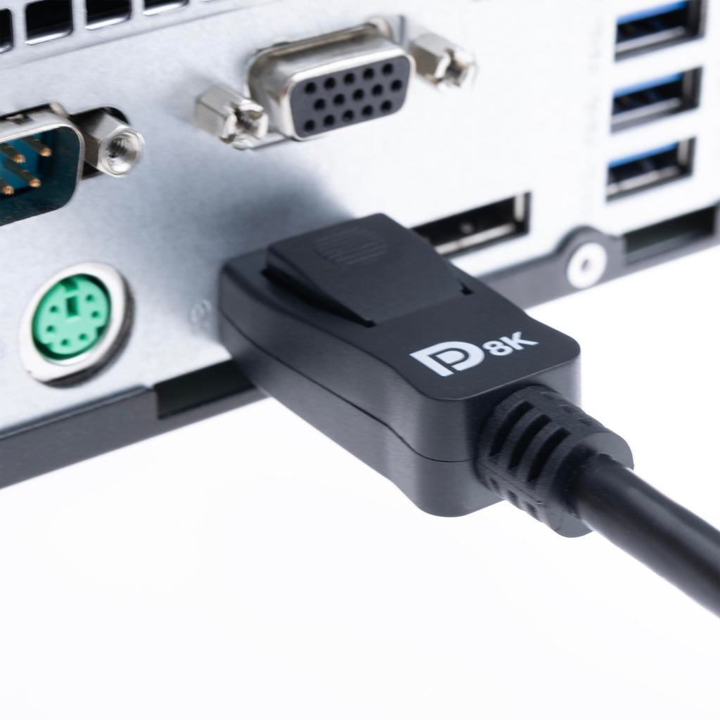 VESA Certified DisplayPort 1.4 Video Cable Male to Male - 32.4 Gbit/s, 8K@60Hz/4K@120Hz, HDR, DSC, Gold-Plated Connectors, 3 Feet