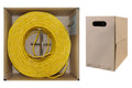 CableWholesale 1000 Foot Bulk Cat6 Ethernet Cable, 24 AWG, ETL Listed, Inwall Rated (CM) 4 Pair Solid Copper, Unshielded Twisted Pair(UTP) with Pull Box, Yellow