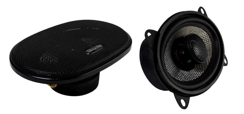 American Bass 4.6" 2 Way Coaxial, 100 Watts Max, Swivel Tweeter Speakers