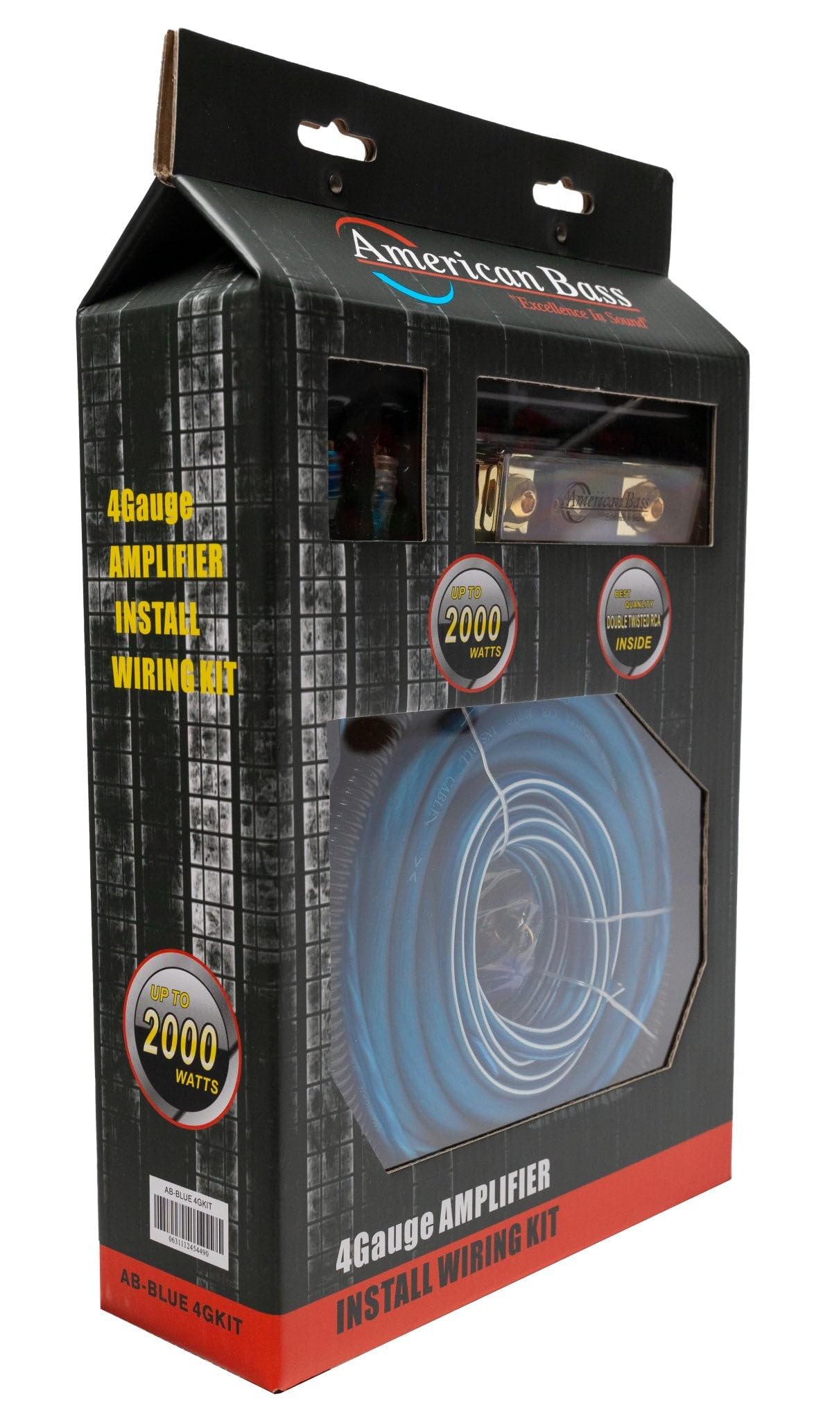 American Bass 4 Gauge CCA Amplifier Kit (Blue)