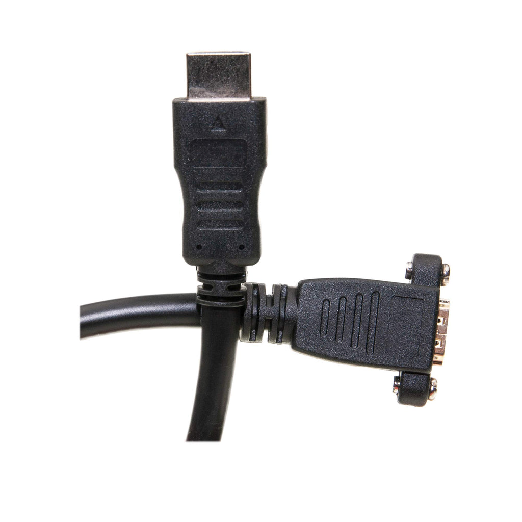 HDMI Extension Cable, High Speed with Ethernet, HDMI-A Male to Panel Mount HDMI-A Female, 28 AWG, 4K @ 30Hz, 6 Foot