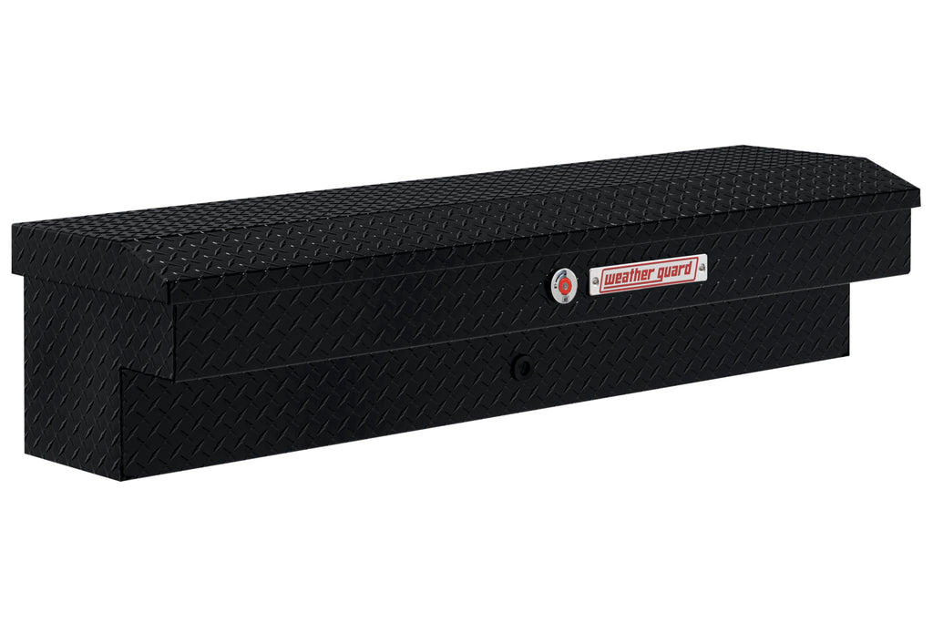 Weather Guard Model 174-5-04 56in Lo-Side Box, Aluminum, Gloss Black, 4.0 cu ft