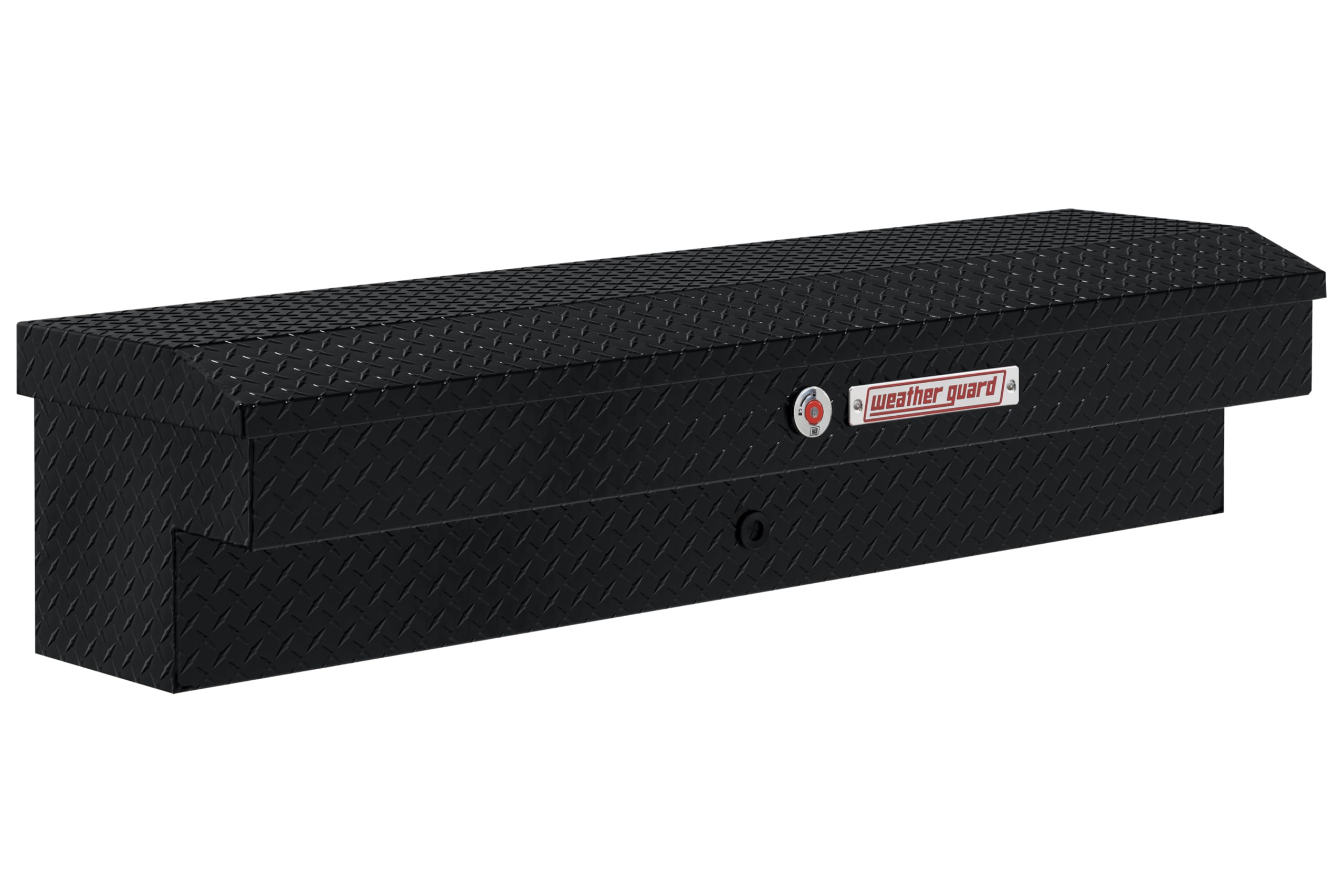 Weather Guard Model 174-5-04 56in Lo-Side Box, Aluminum, Gloss Black, 4.0 cu ft