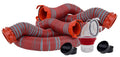 Valterra Viper 20-Foot RV Sewer Hose Kit, Universal Sewer Hose for RV Camper, Includes 2 Attachable 10-Foot Hoses with Rotating Fittings, 90 Degree ClearView Sewer Adapter and 4 Drip Caps