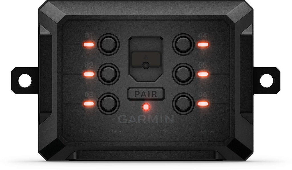 Garmin PowerSwitch, 6 Gang Compact Digital Switch Box, Requires Compatible Garmin Navigator or Smartphone, Switch Panel for Car SUV UTV ATV Caravan Boat Marine