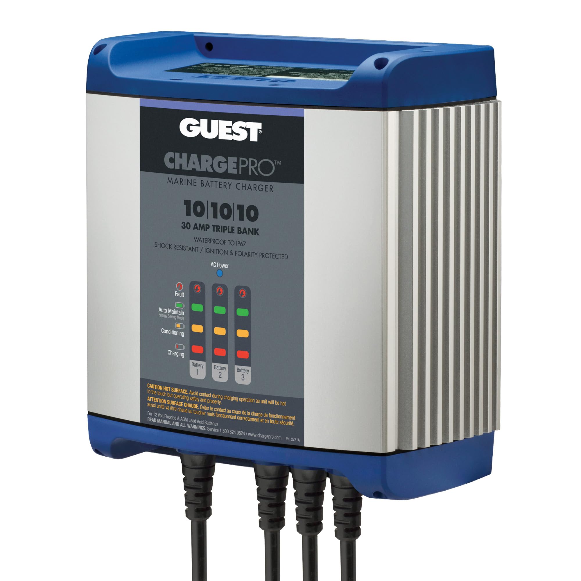Guest 2731A Guest On-Board Battery Charger 30A / 12V; 3 Bank; 120V Input
