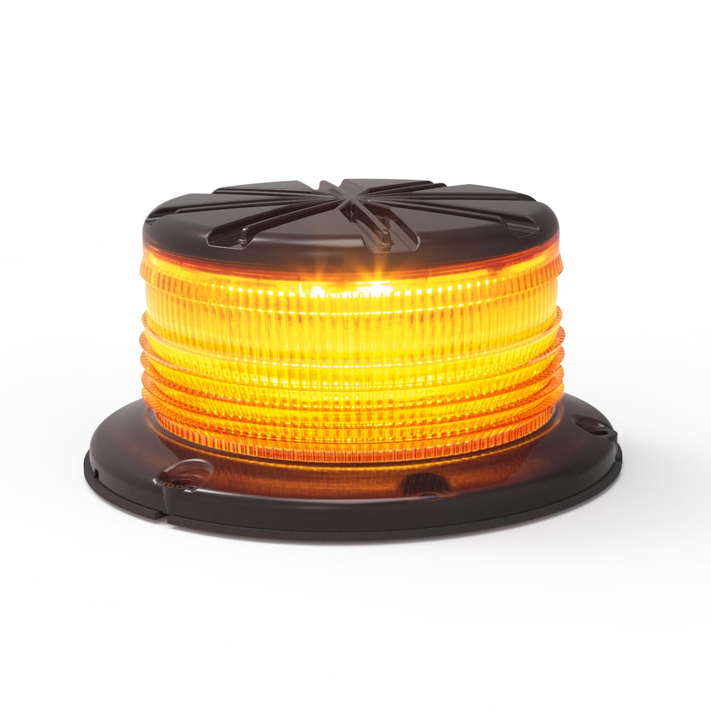 Ecco 7460A 7460 Series Profile Led Beacon Light Amber, 3 Bolt/1 Inch Pipe Mount
