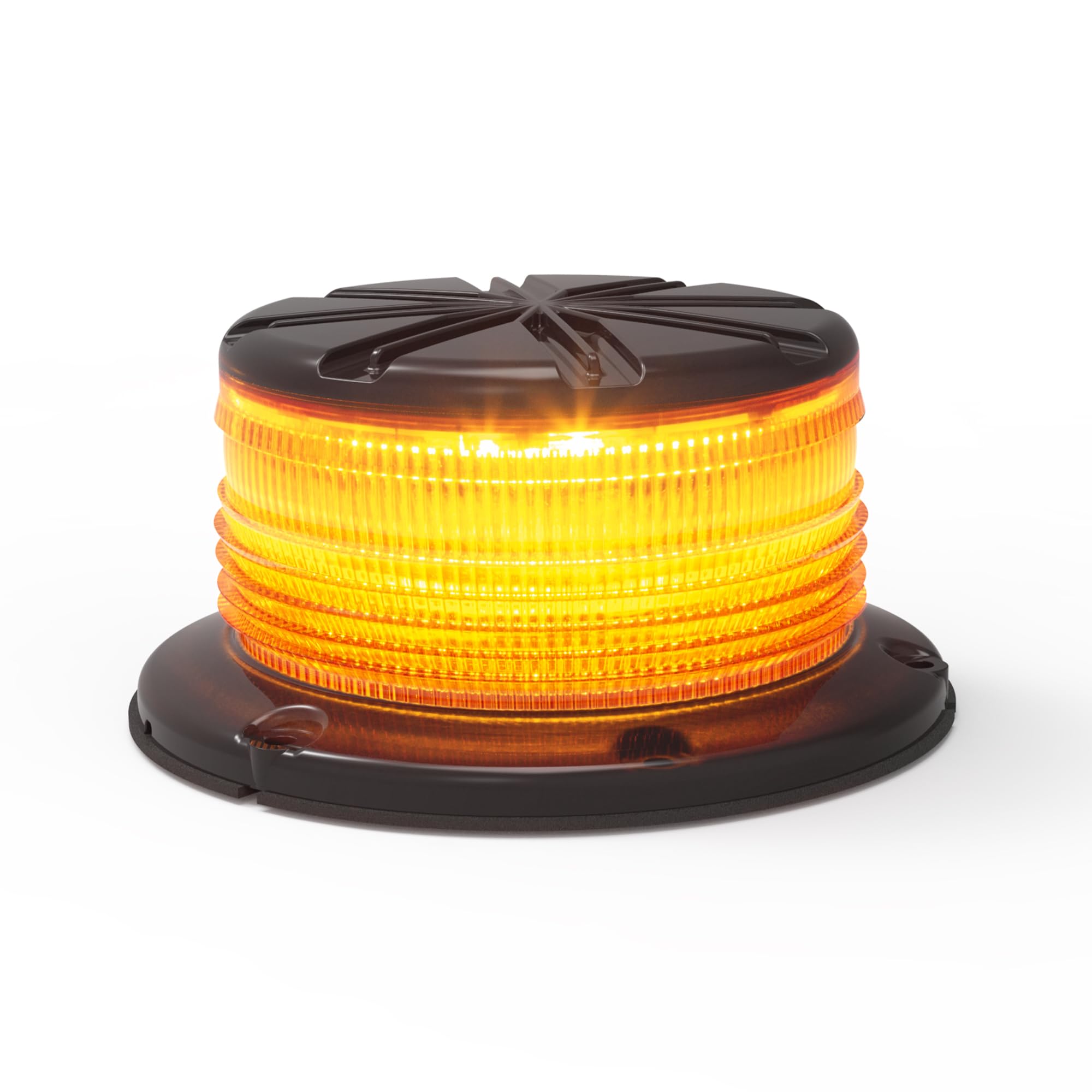 Ecco 7460A 7460 Series Profile Led Beacon Light Amber, 3 Bolt/1 Inch Pipe Mount