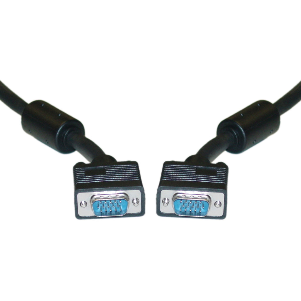 CableWholesale.com-VGA 15(M)HD- 15(M) 10ft NEW ((SVGA) Male, Coaxial, with Ferrite Bead, Black)