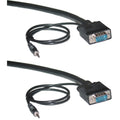 CableWholesale VGA Cable with Audio, SVGA Monitor Cable with 3.5mm Stereo Audio, HD15 Male to Male Plus Stereo Plug, Double Shield Monitor Audio Video Coax Cable for PC Laptop Black, 25 feet