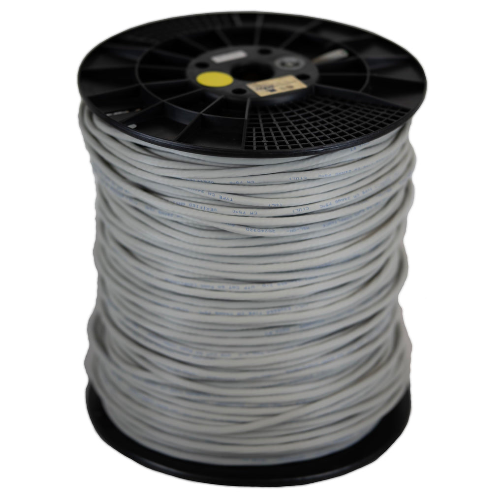 Cat6a Ethernet Cable Spool - High-Speed 500MHz for Networking, 10 Gigabit Stranded, 24AWG UTP (Unshielded Twisted Pair), 1000 Feet, Gray