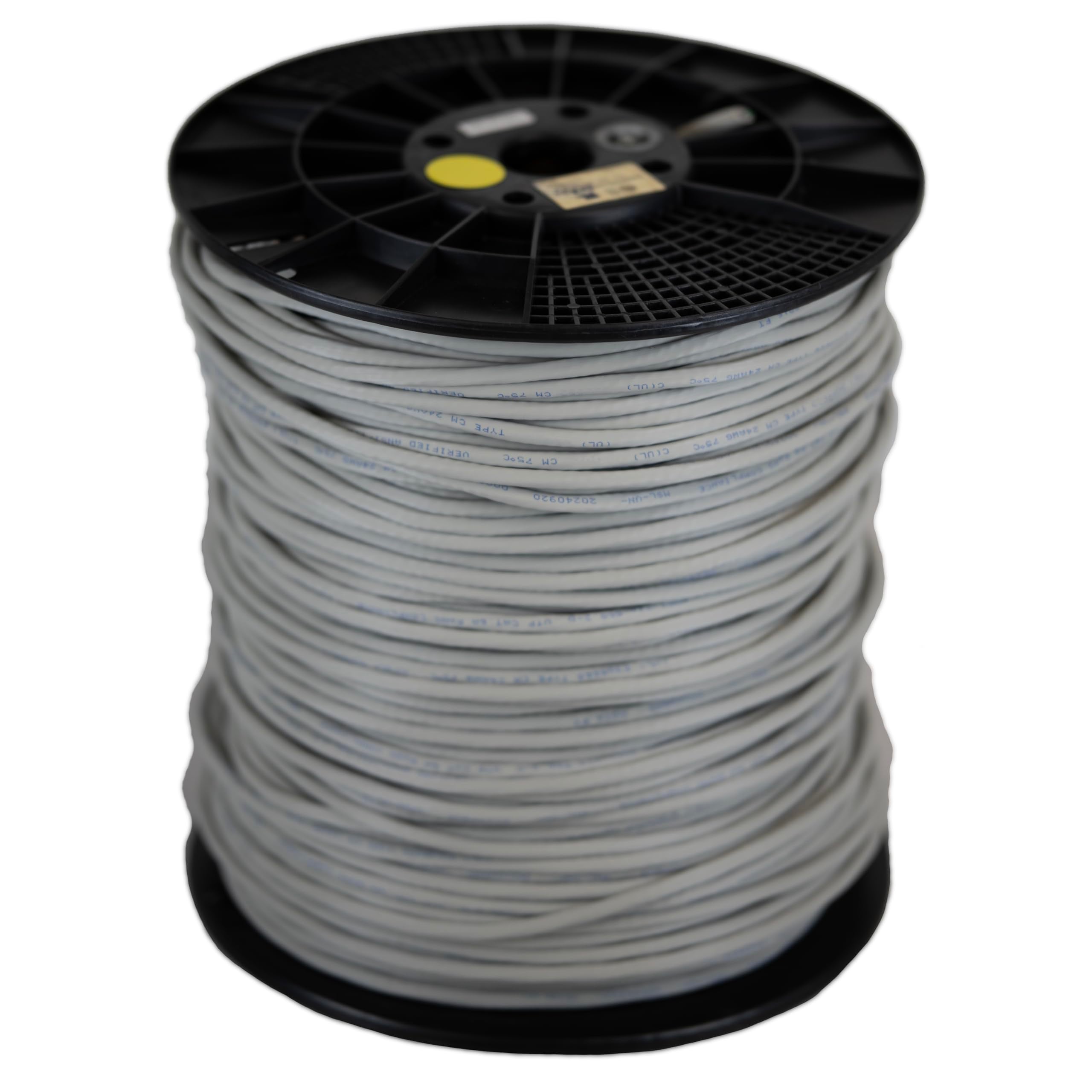 Cat6a Ethernet Cable Spool - High-Speed 500MHz for Networking, 10 Gigabit Stranded, 24AWG UTP (Unshielded Twisted Pair), 1000 Feet, Gray