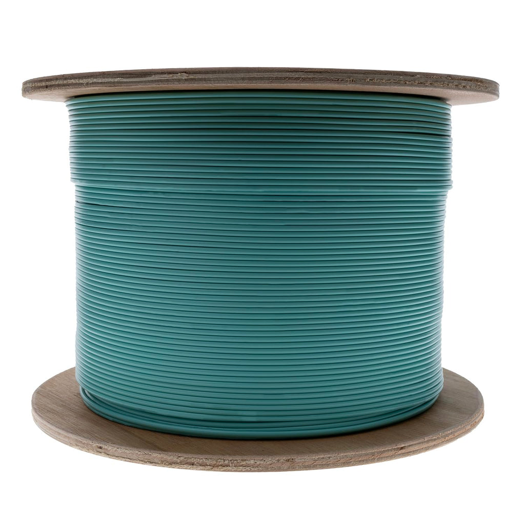 CableWholesale Duplex Fiber Optic Cable, Multimode, Aqua, 1000ft Spool