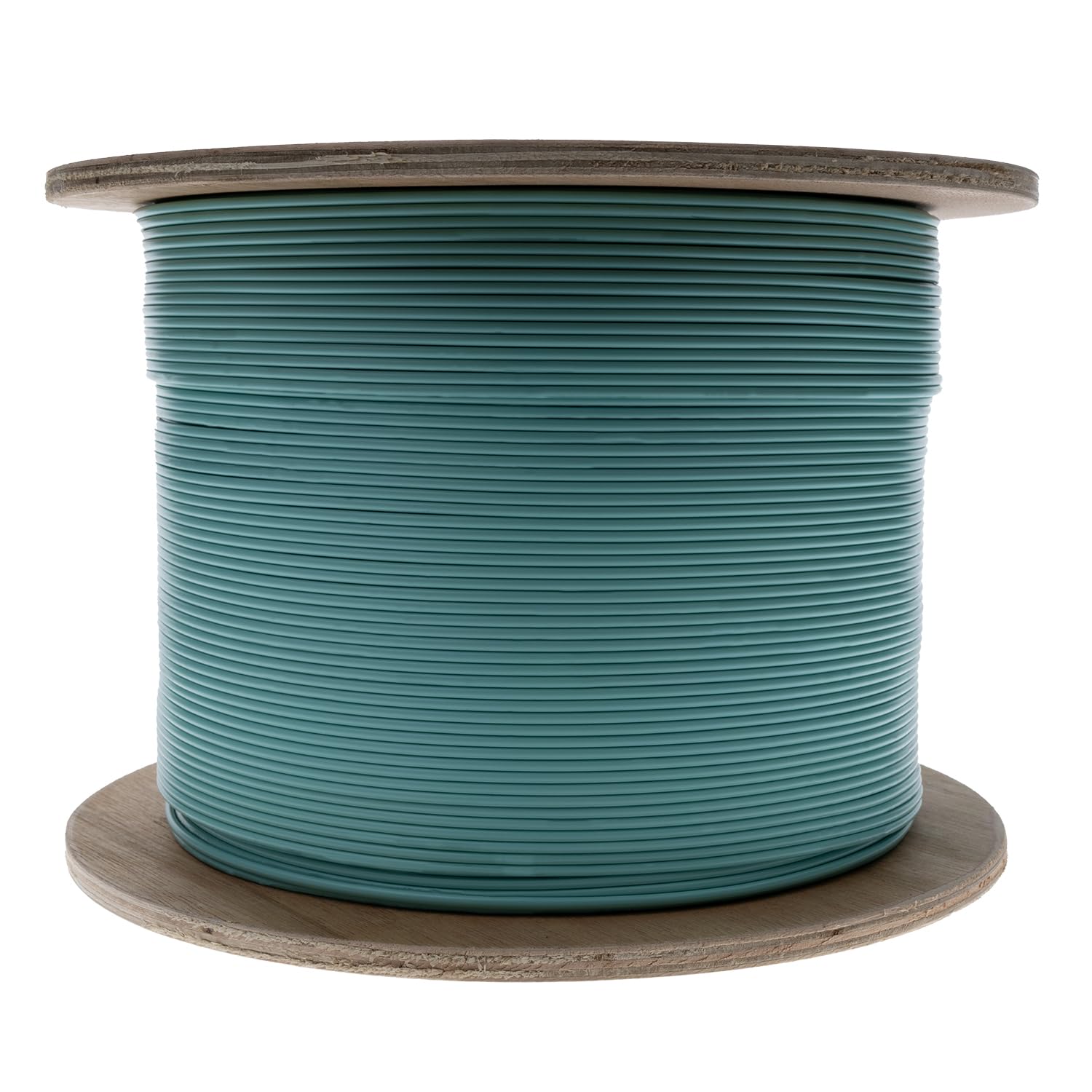 CableWholesale Duplex Fiber Optic Cable, Multimode, Aqua, 1000ft Spool