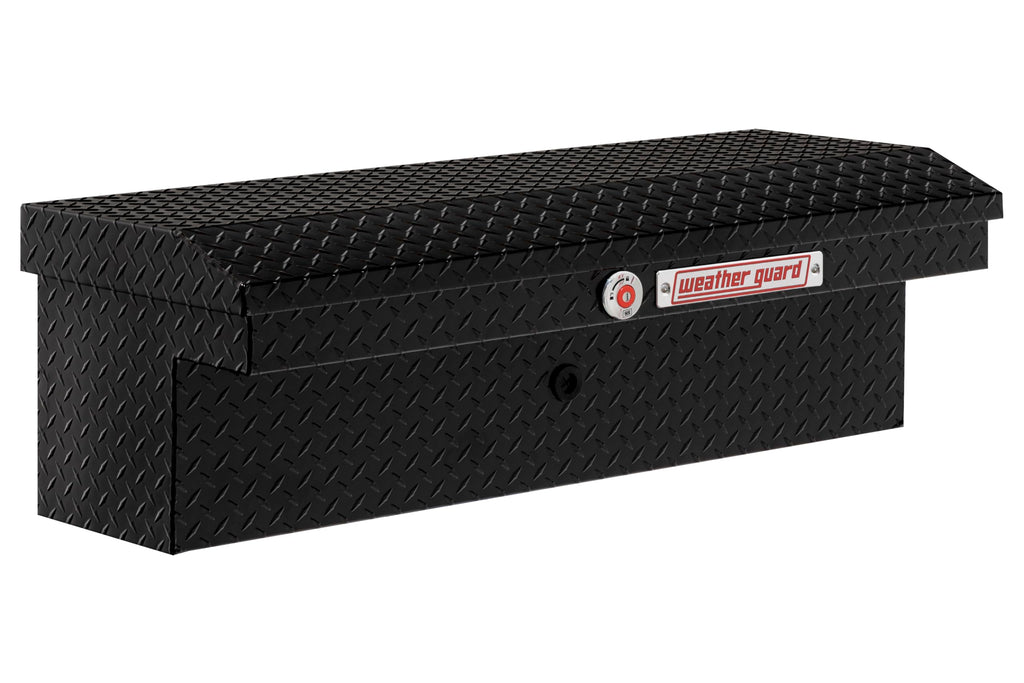 Weather Guard Model 180-5-04 41in Low Profile Lo-Side Box, Aluminum, Gloss Black, 3.0 cu ft