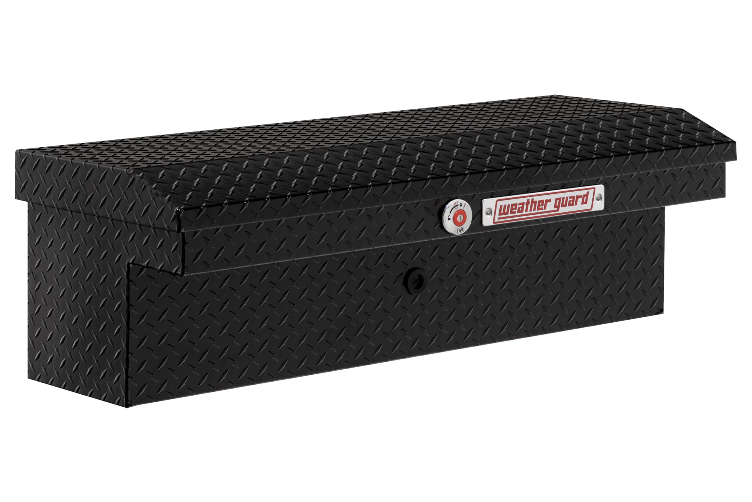 Weather Guard Model 180-5-04 41in Low Profile Lo-Side Box, Aluminum, Gloss Black, 3.0 cu ft