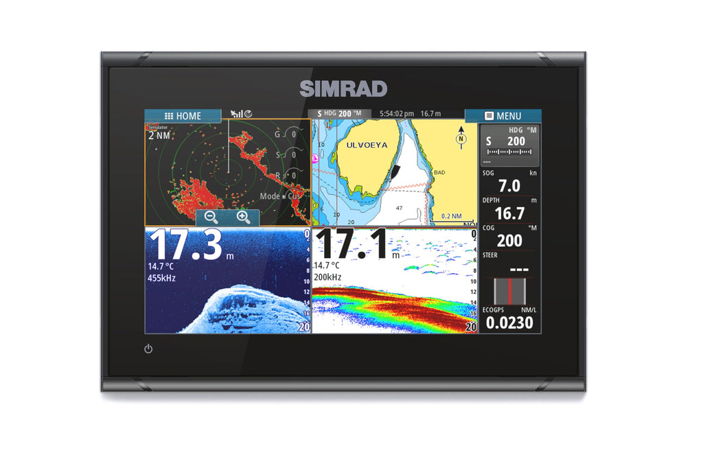 Simrad GO9 XSE - 9-inch Chartplotter with Active Imaging 3-in-1 Transducer, C-MAP Discover Chart Card
