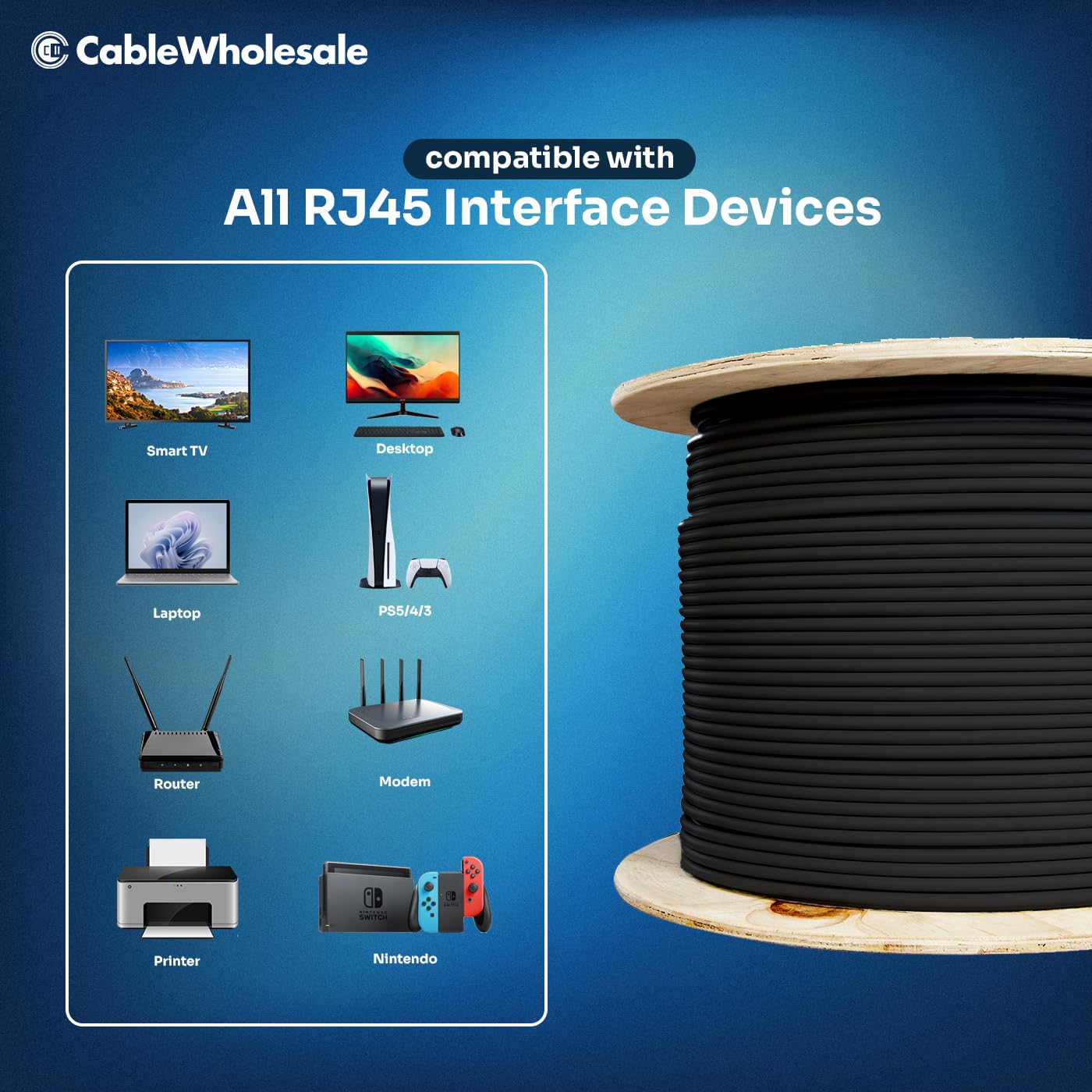 CableWholesale 1000 Foot Bulk Shielded Cat6a Ethernet Cable, F/UTP, Stranded Copper, Spool, 26AWG, 500Mhz, 10Gig Network Patch Cable, 1000 feet Spool, Black