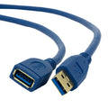 CableWholesale 1 feet USB 3.0 Extension Cable, Blue, Type A Male/Type A Female Plug, A Male to A Female Super Speed USB Extension Cable, USB Extension Cable Male to Female