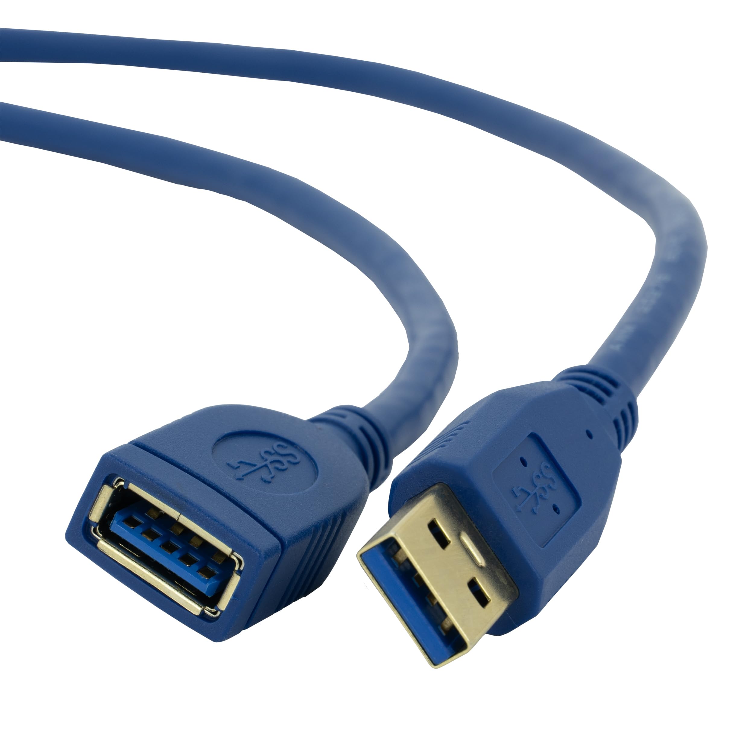 CableWholesale 10 feet USB 3.0 Extension Cable, Blue, Type A Male/Type A Female Plug, A Male to A Female Super Speed USB Extension Cable, USB Extension Cable Male to Female