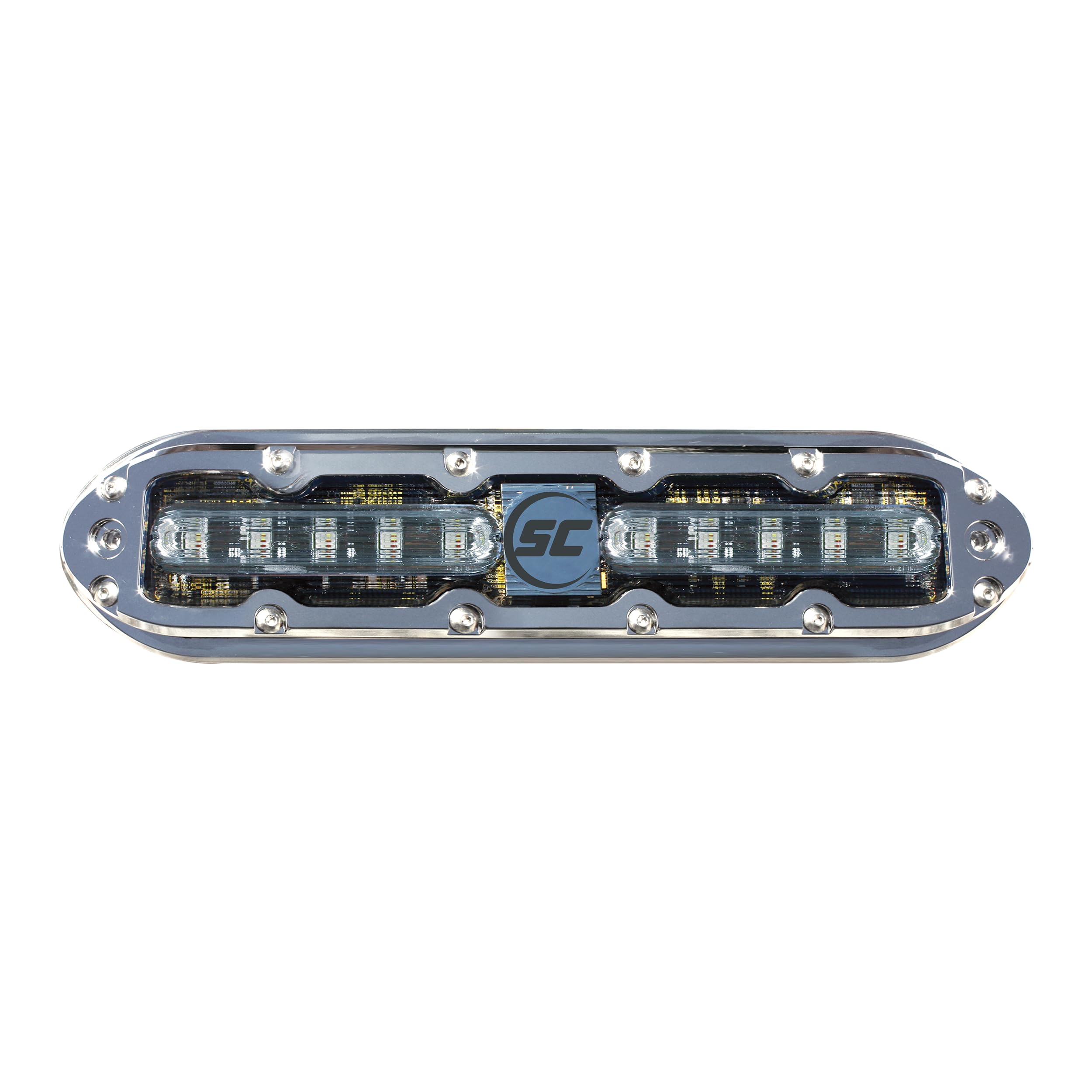 Shadow-Caster SCM-10 LED Underwater Boat Light - Great White - 316 Stainless Steel Housing - Polycarbonate Lens - IP68 Fully Submersible Waterproof