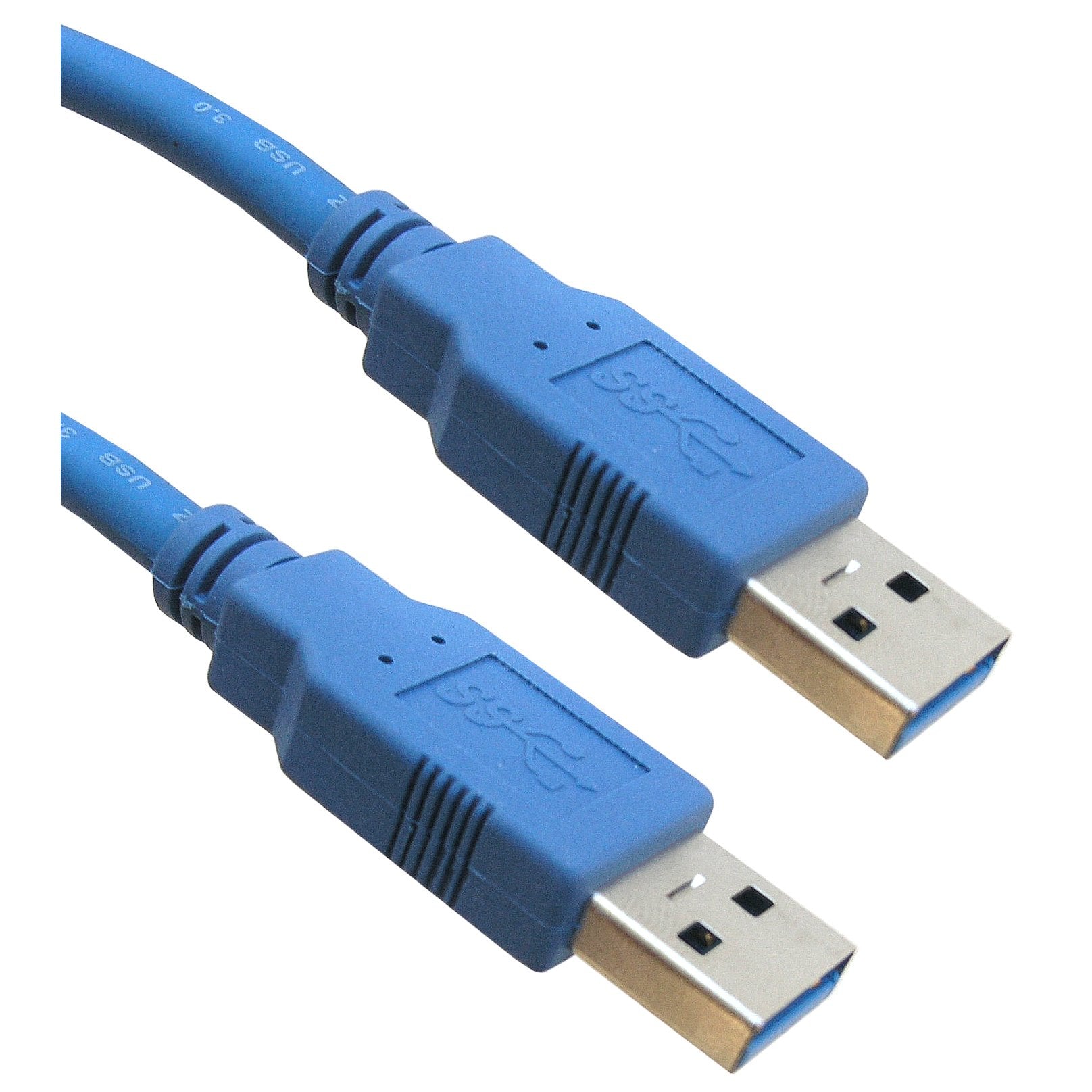 CableWholesale 3 feet USB 3.0 Cable, Blue, Type A Male/Type A Male Plug, A Male/Male Super Speed USB Cable, Data Transfer Cable USB 3, Type A Male to Type A Male Cable