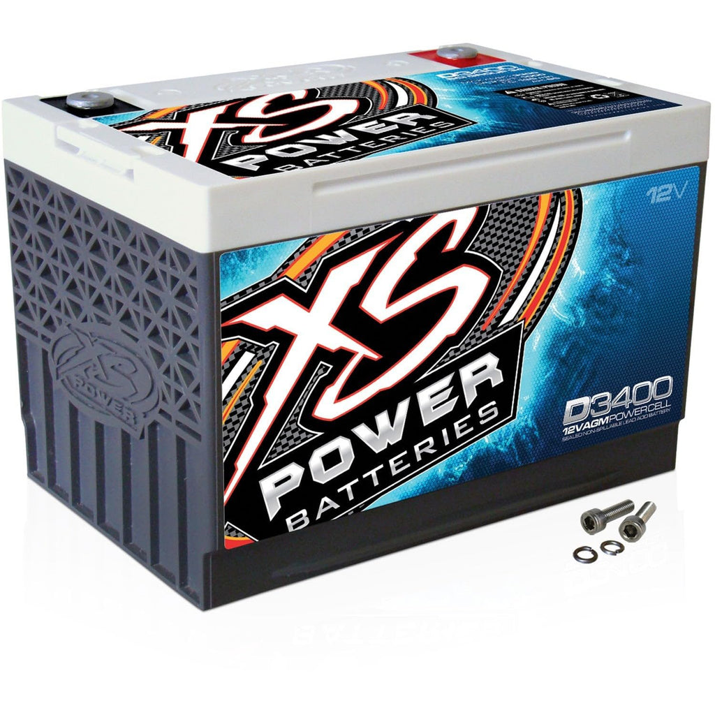 XS Power D3400 XS Series 12V 3,300 Amp AGM High Output Battery with M6 Terminal Bolt