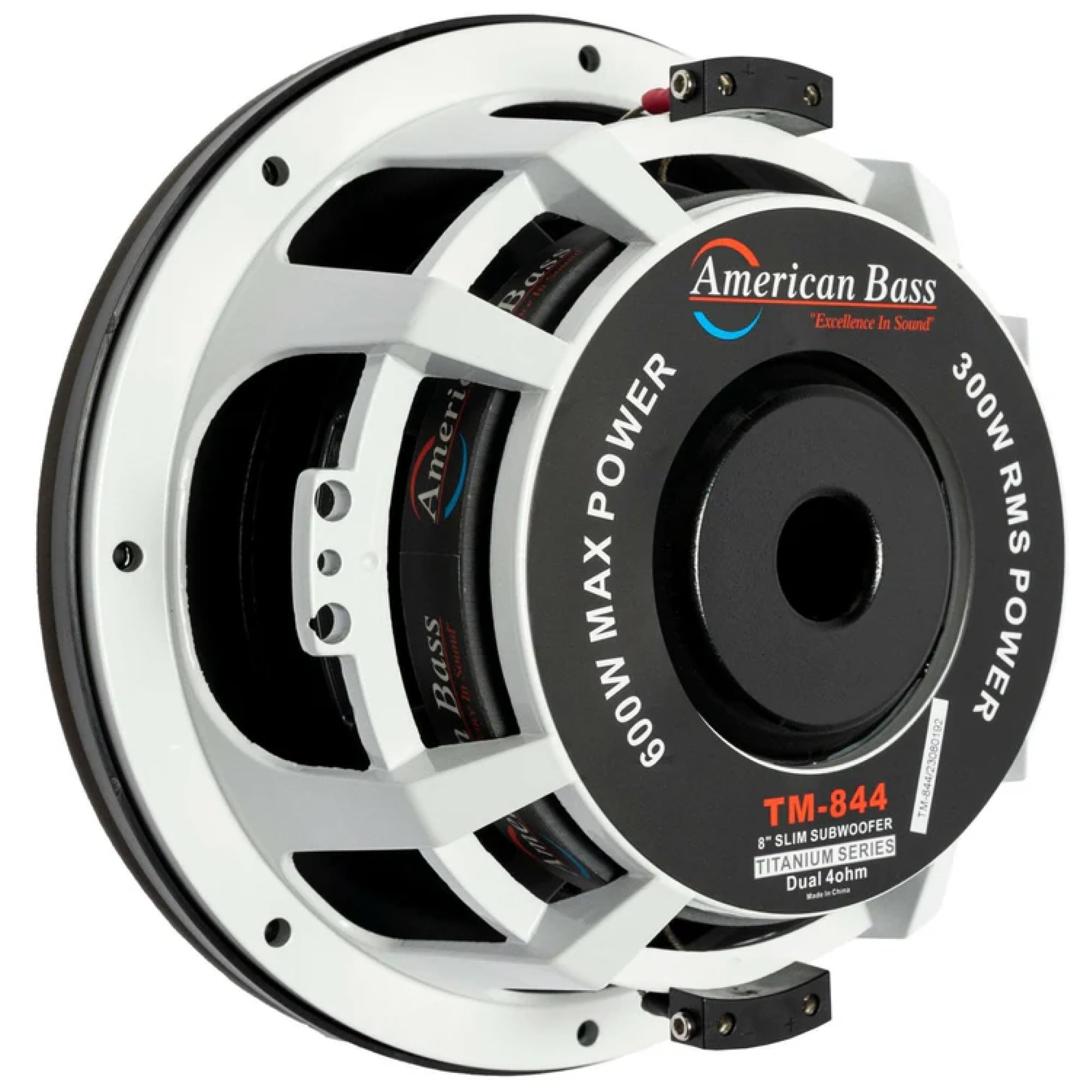 American Bass Titanium 8" Slim 600 Max Watts Car Subwoofer