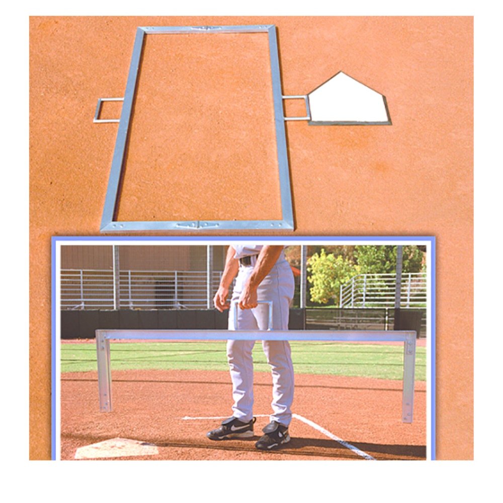 TACVPI Baseball Aluminum Foldable Batters Box Template - 4ft x 6ft