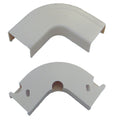 Cord Cover Cable Raceway, 1.25 inch Surface Mount Cable Raceway Flat 90 Degree Elbow (for Raceway Corners) On-Wall Cord Concealer, Cord Organizer/Wire Hider and Protector, White, Cablewholesale