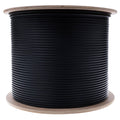 CableWholesale 2 Strand Fiber Optic Cable, Multimode, Black, 1000ft Spool