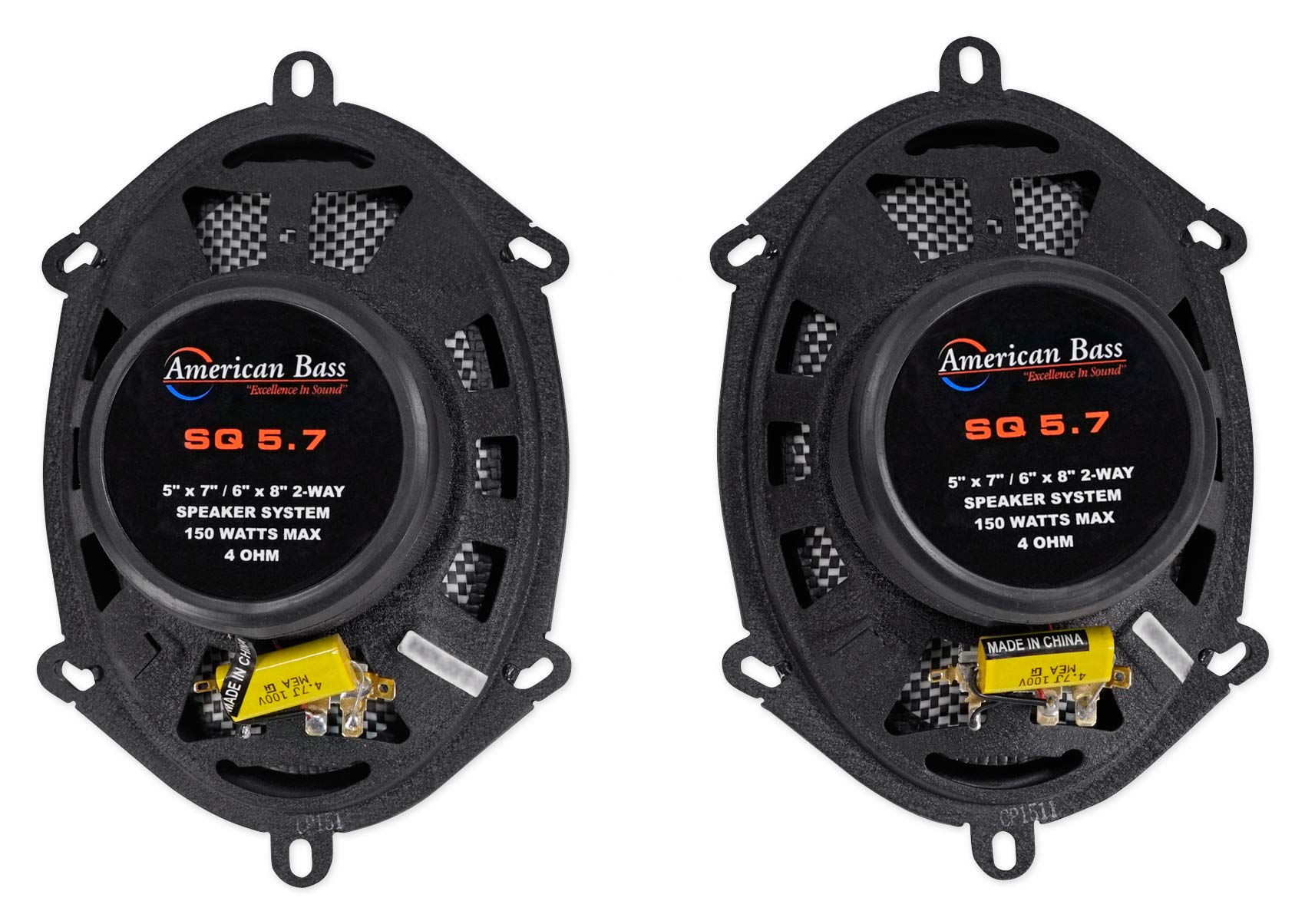 American Bass SQ 5.7" Full Range Speakers, 150, Pair