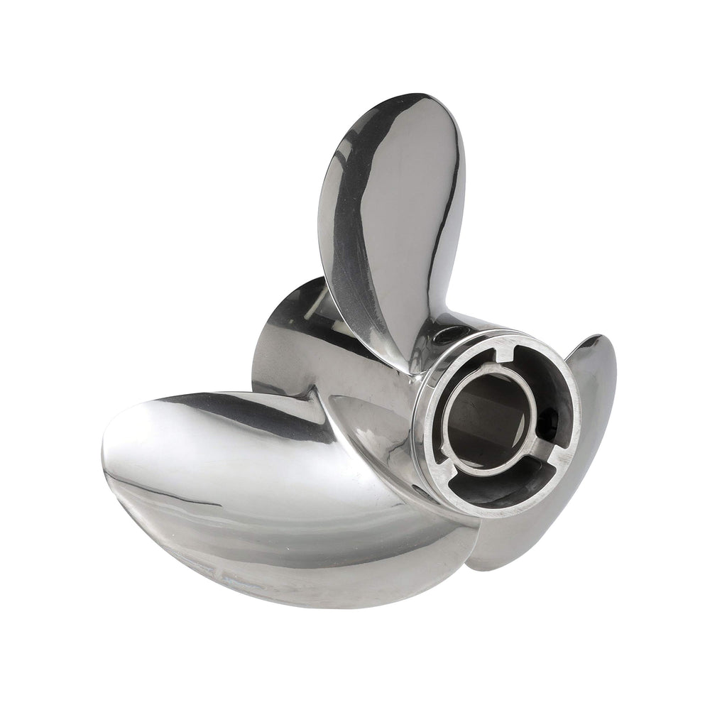 Quicksilver Q3 14.2" Diameter X 18" Pitch, 3-Blade Stainless Steel Propeller, Right Hand Rotation, High Polished Finish