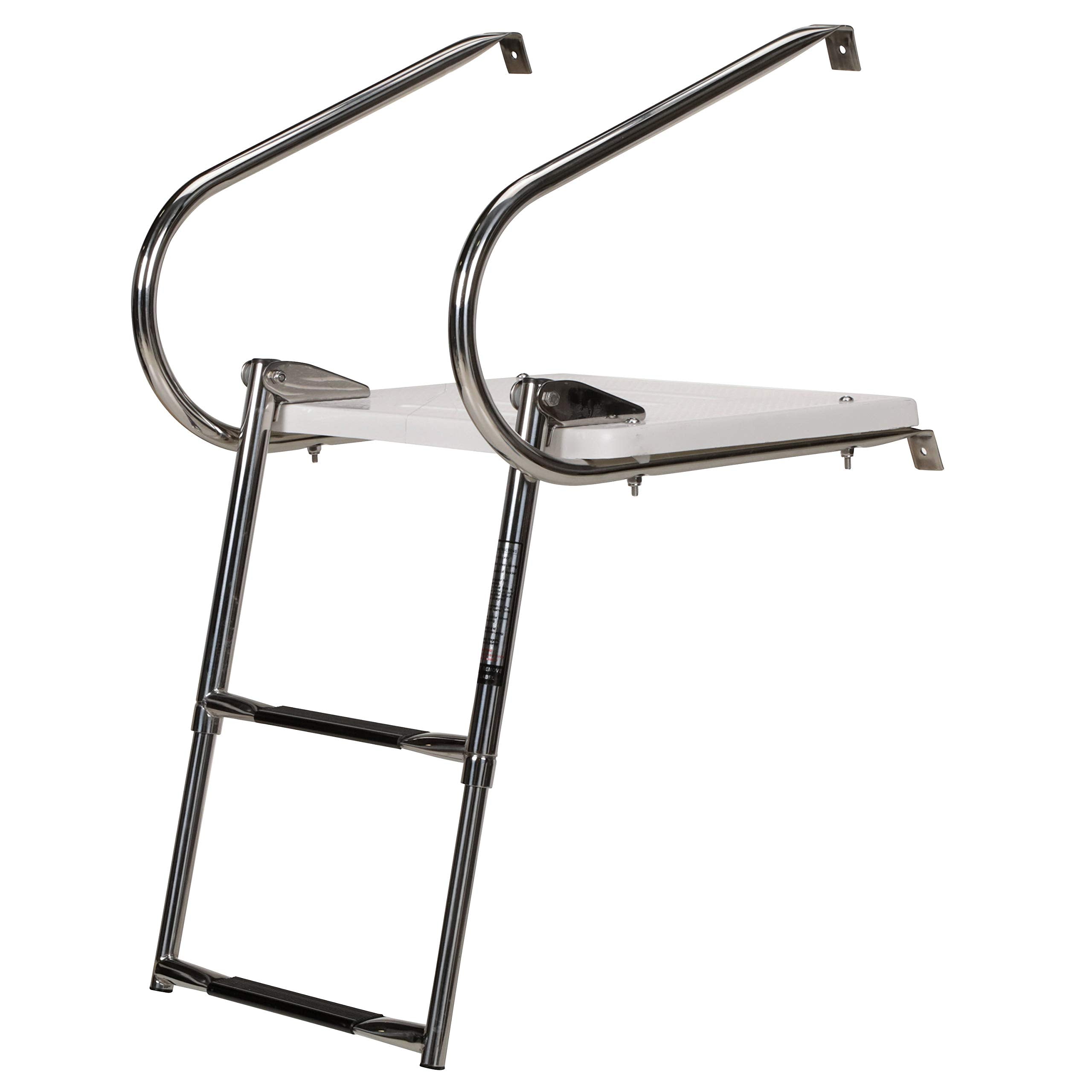 Seachoice Universal Swim Platform w/ Top-Mount Telescoping Ladder, 2 Step Ladder, Inboard/Outboard
