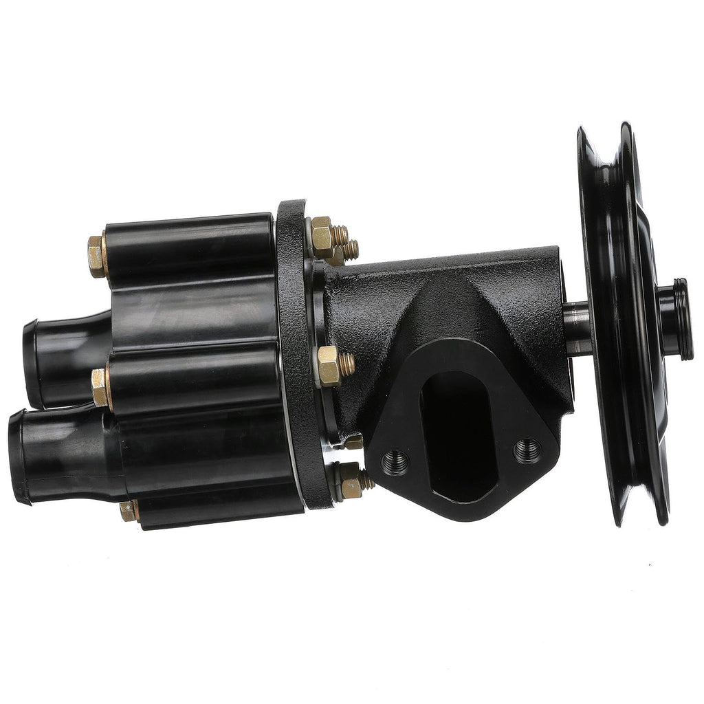 Quicksilver 807151A8 Sea Water Pump Housing for V-8 MerCruiser Engines Made by General Motors with a V-Belt Pulley System for Engine Accessories and Mechanical Fuel Pumps