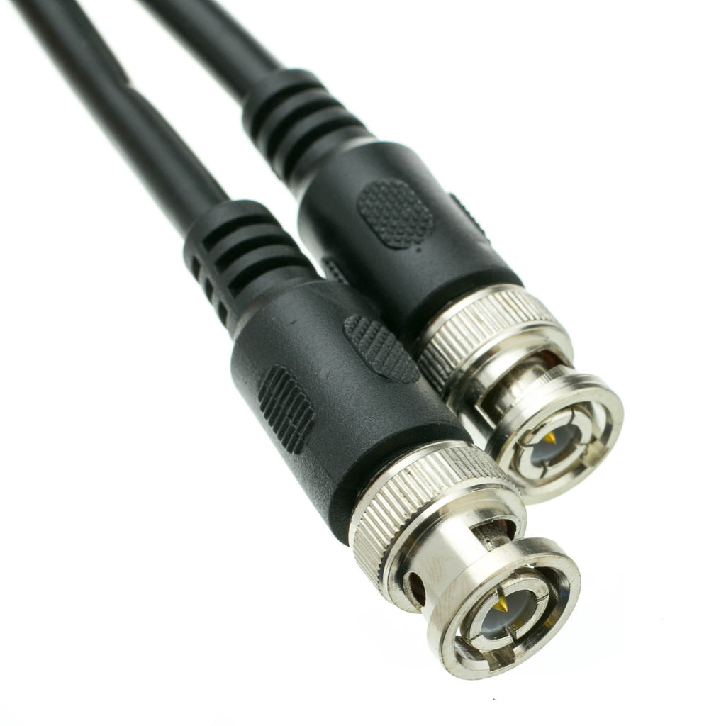 CableWholesale RG59/U Coaxial Cable, BNC Male to BNC Male Connector Coax Cable for Video, 75 Ohm, 22 AWG, Black, 6 ft
