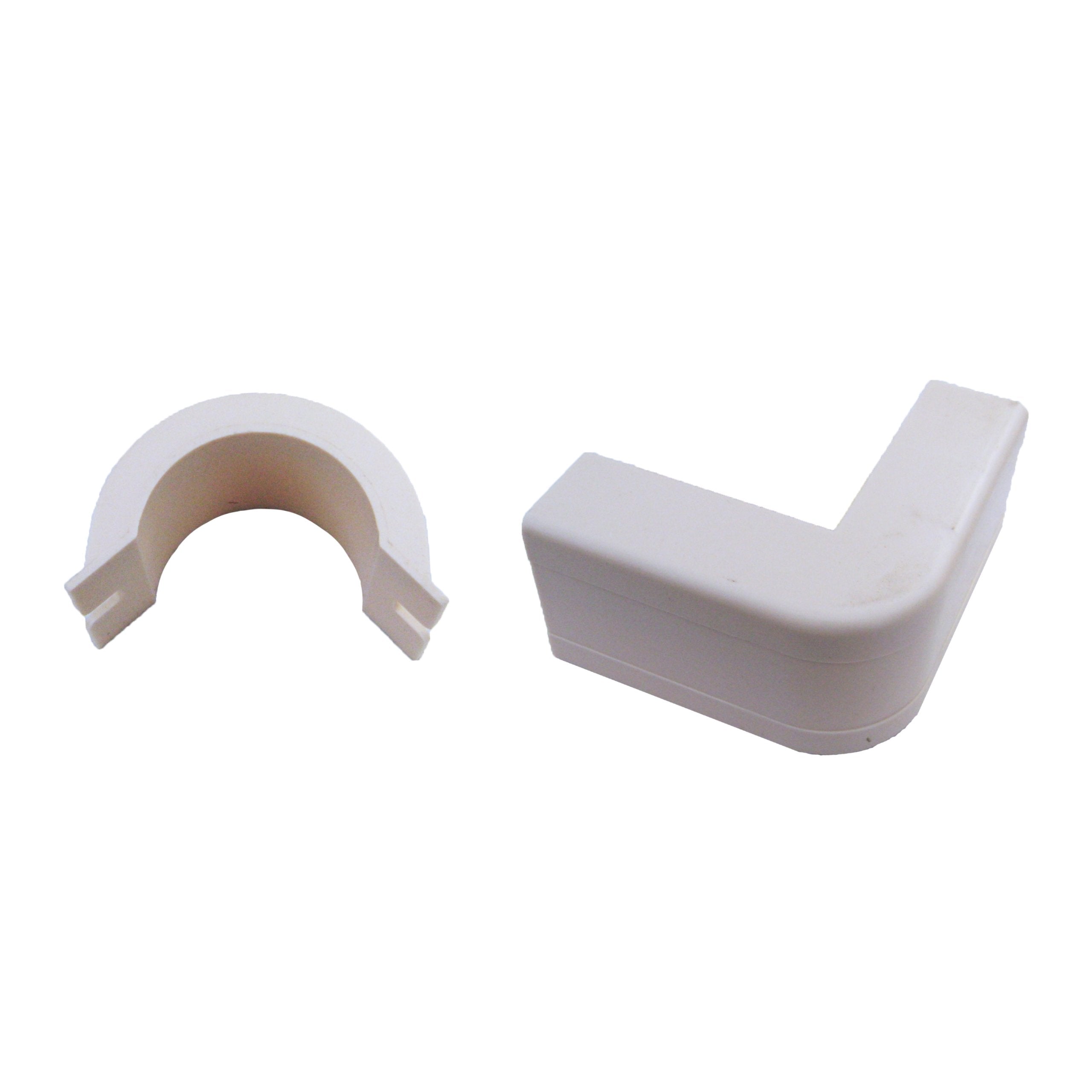 Cord Cover Cable Raceway, 3/4 inch Surface Mount Cable Raceway 90 Degree Outside Elbow (for Outside Corners) On-Wall Cord Concealer, Cord Organizer/Wire Hider and Protector, White, CableWholesale