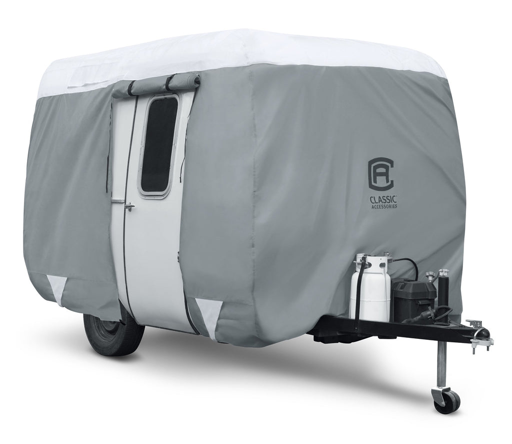 Classic Accessories Over Drive PolyPRO 3 Molded Fiberglass Travel Trailer Cover, RV Cover, Camper Cover, Travel Trailer Cover