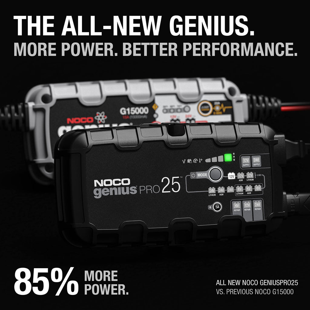 NOCO GENIUSPRO25 25A 6/12/24V Battery Charger & Maintainer