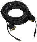 SANOXY 10H1-29115 CableWholesale's Shielded SVGA 15' Cable with 3.5mm Audio (Black)