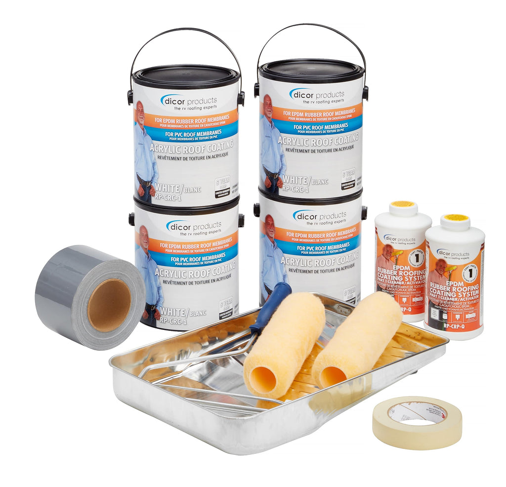 Dicor RP-RRK-30 RV Roof Renew Kit - EPDM Rubber Roof Coating System