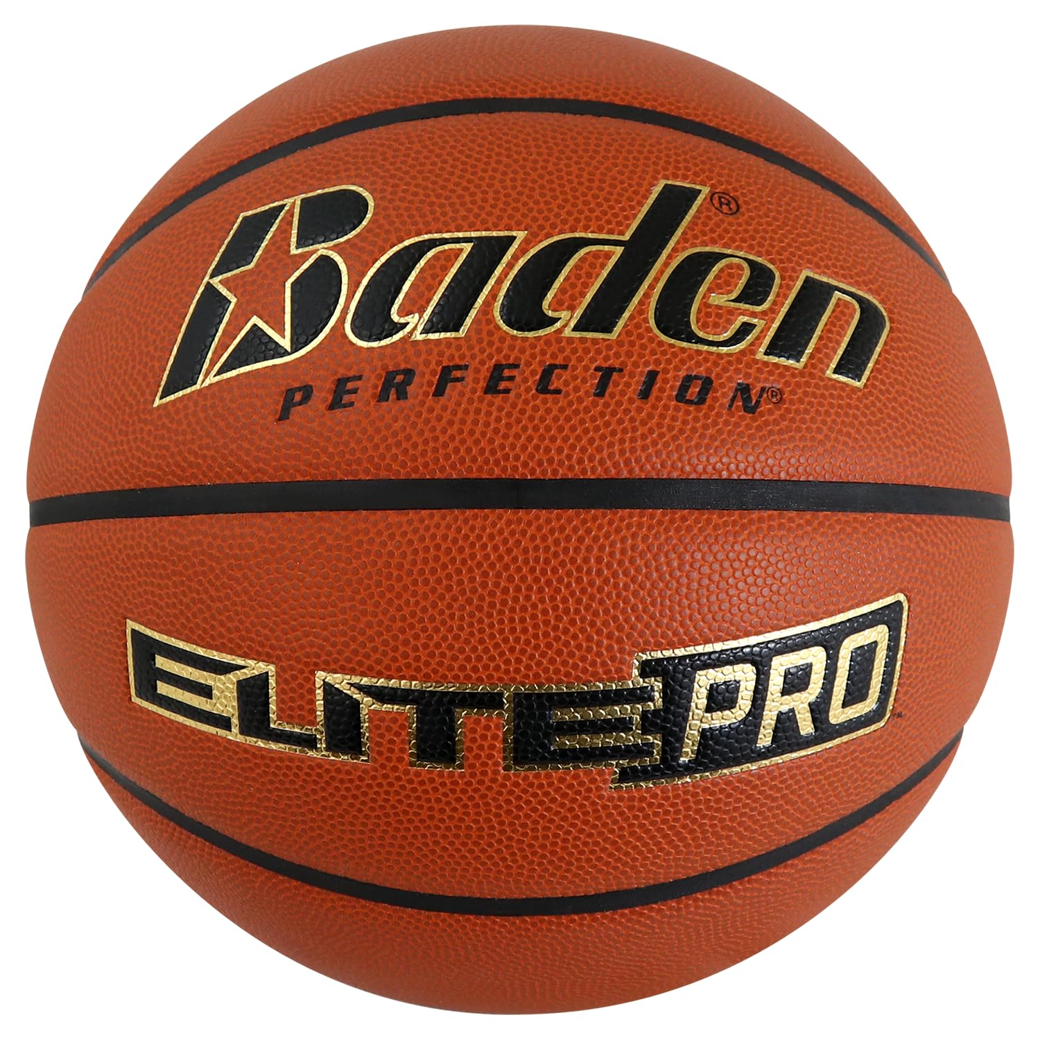 Baden | Elite Pro | Composite Indoor Game Basketball | Premium Quality for Professional Play | Youth, Women & Men's (Elite Pro - NFHS Approved, Size 7 (29.5"))