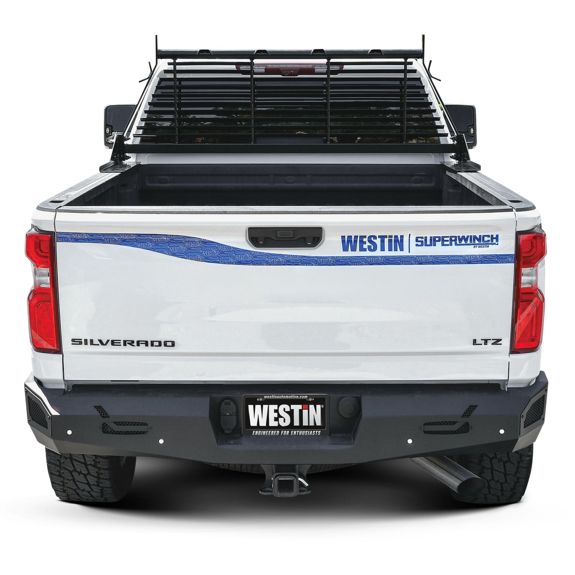 Westin 57-8025 HD Headache Rack fits 1988-2018 C/K Silverado Sierra 1500 (Exc 88-91 Crew Cab) 1999-2025 Silverado Sierra 2500 3500 2004-2025 F150 (Exc 04 Heritage 22+ Lightning EV) 2007-2021 Tundra
