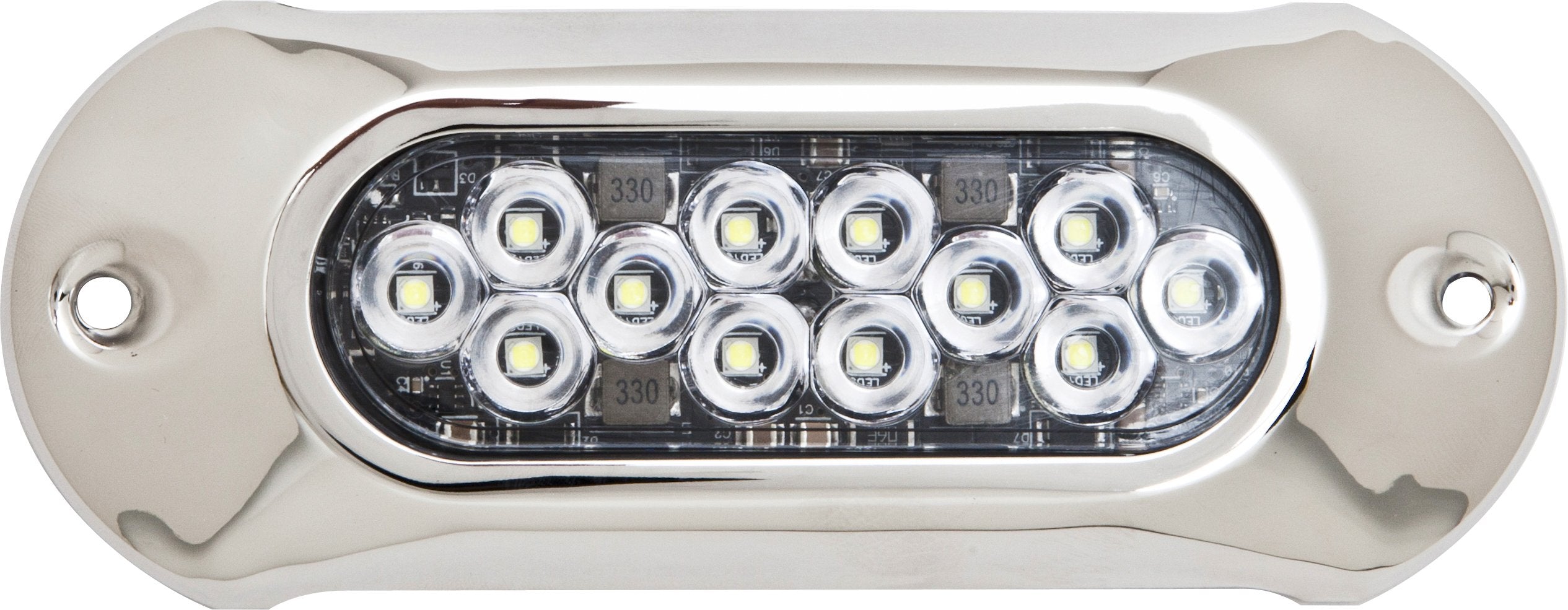 attwood 66UW12B-7 Lightarmor Ultra-Bright 12-LED HPX 5,000 Lumen Underwater Light, Sapphire Blue