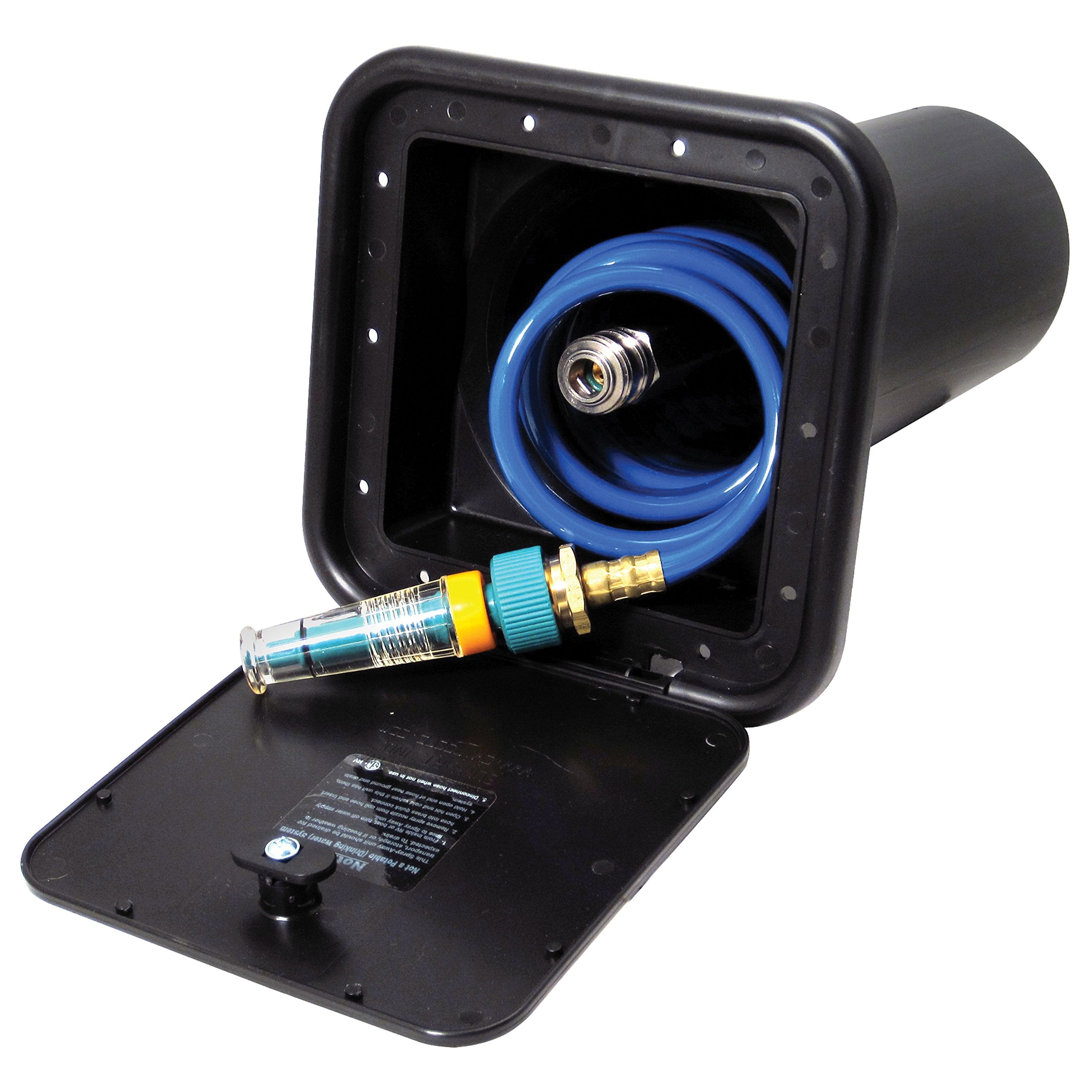 VALTERRA Phoenix Faucets PF147008 Spray-Away Self Storing Sprayer with Quick Connect Valve - 15' Coiled Hose, Black