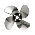 Quicksilver Q4 12.7" Diameter X 21" Pitch, 4-Blade Stainless Steel Propeller, Right Hand Rotation