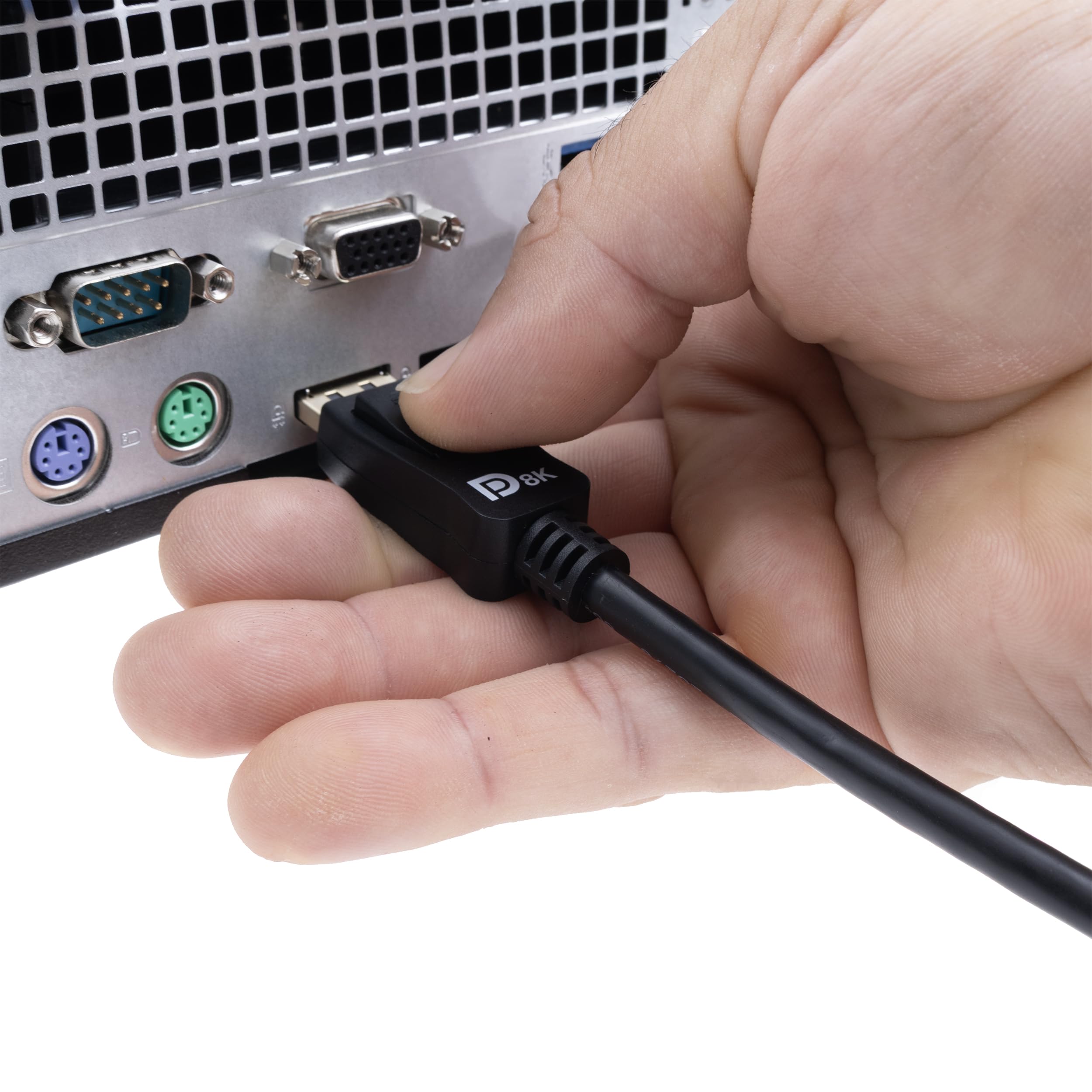 VESA Certified DisplayPort 1.4 Video Cable Male to Male - 32.4 Gbit/s, 8K@60Hz/4K@120Hz, HDR, DSC, Gold-Plated Connectors, 3 Feet